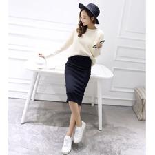 2018 Summer skirts Sexy Chic Pencil Skirts Women Skirt Wool Rib Knit L - CHICO AND SIMBA