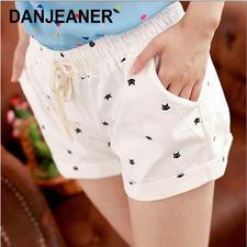 Free shipping 2018 New Summer Shorts With Cats Pattern High Waist Elas - CHICO AND SIMBA