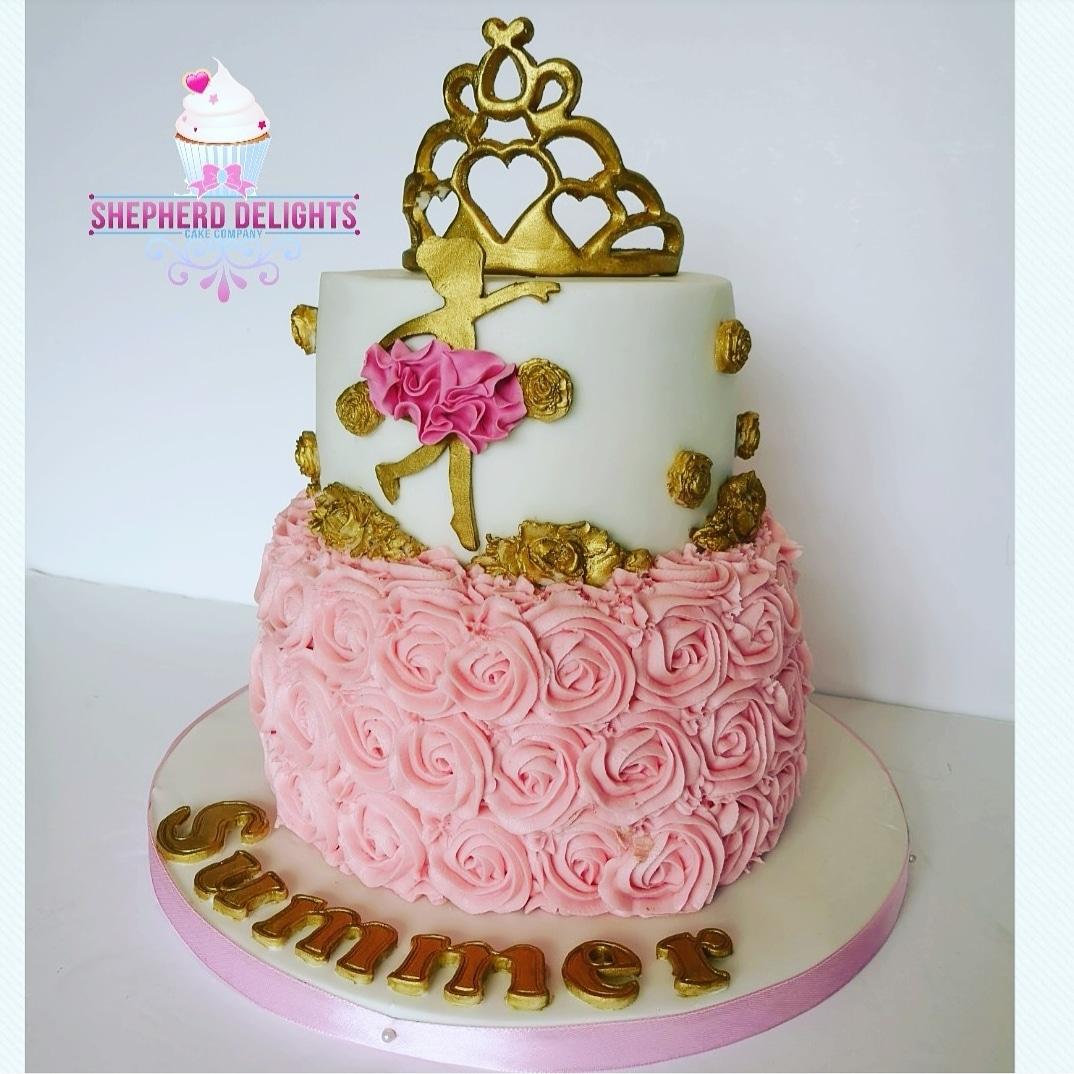 Ballerina Tiara Birthday Ca...