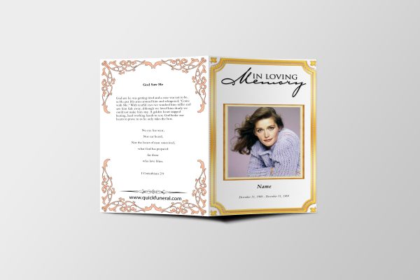 Golden Border Funeral Template