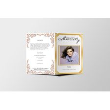 Golden Border Funeral Template