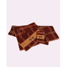 Jaguar Brown and Yellow Check Towel