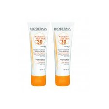 2 x Bioderma Photoderm Akn Mat Fluide Spf30 Αντηλιακή Κρέμα Προσώπου για το Λιπαρό / με Τάση Ακμής Δέρμα, 2 x 40ml