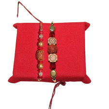 Rudraksa Rakhi Set