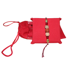 Beautiful Divine Rudraksha  Stone Rakhi