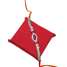 Whit Pearl Stone Rakhi