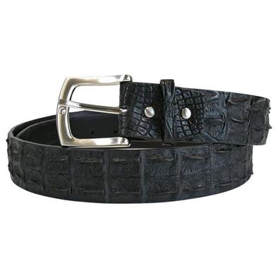 Black Crocodile Backbone Belts