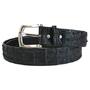 Black Crocodile Backbone Belts