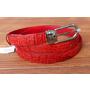 Red Crocodile Leather Women...