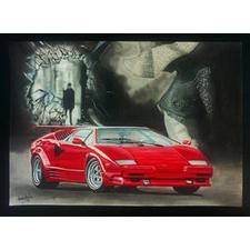 One of a kind Lamborghini Countach print