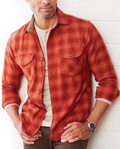 Flamingo Orange Wool Shirts...