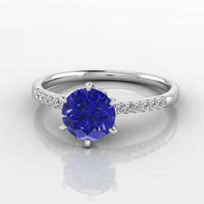 Engagement Ring Settings | Braverman Jewelry | Classic | | 14k White Gold | Round