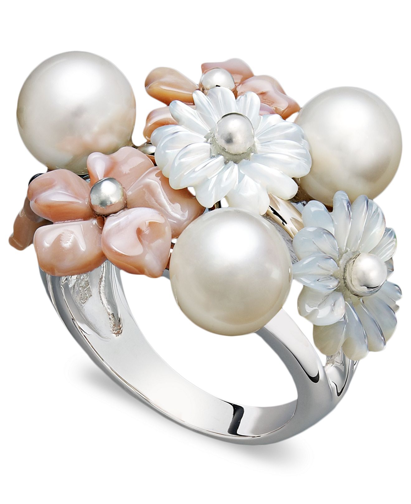 Pearl Ring, Sterling Silver...