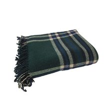 Bold Green Plaid Flannel Blanket