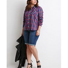 Blue Stream Oversized Flannel Shirt