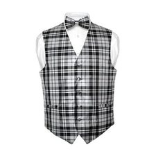 Black & White Checked Waistcoat