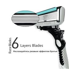 Professional 3pcs/pack Quality Shaving Machine 6-Layer Safety Razor Bl – beauty-galleria