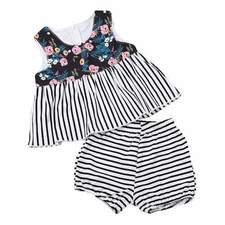 Printed Girls Summer Clothing Set