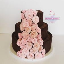 Chocolate Cigerello Wedding Cake, Chocolate Wedding Cake at Shepherd Delights, Berkshire, Sandhurst, UK