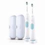 PHILIPS HX6252/71 SONICARE 2 SERIES PLAQUE CONTROL RECHARGABLE TOOTHBRUSH (2 PK.) FOR 110-220 VOLTS