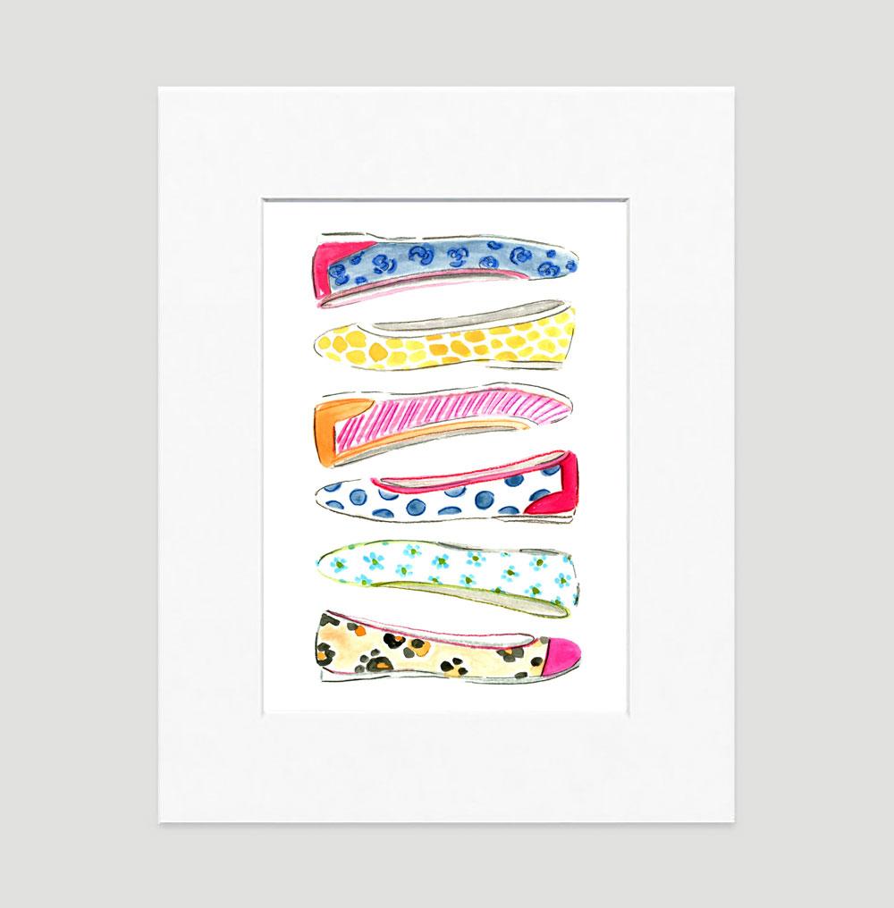 Fashionable Flats Art Print