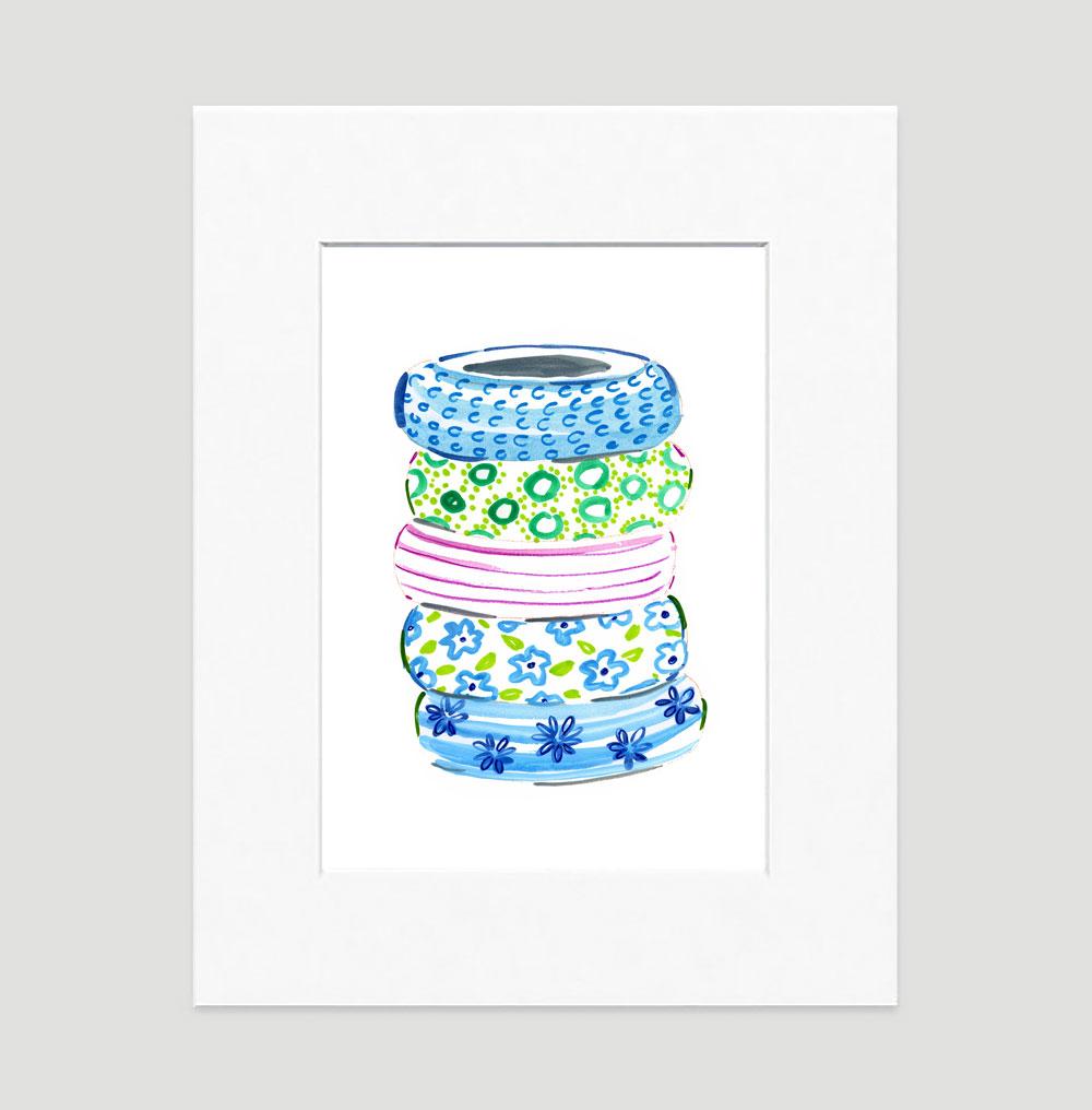 Blue Bangles Art Print