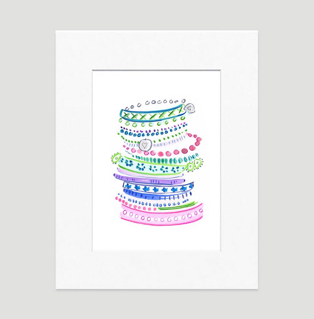 Pastel Bangles Art Print