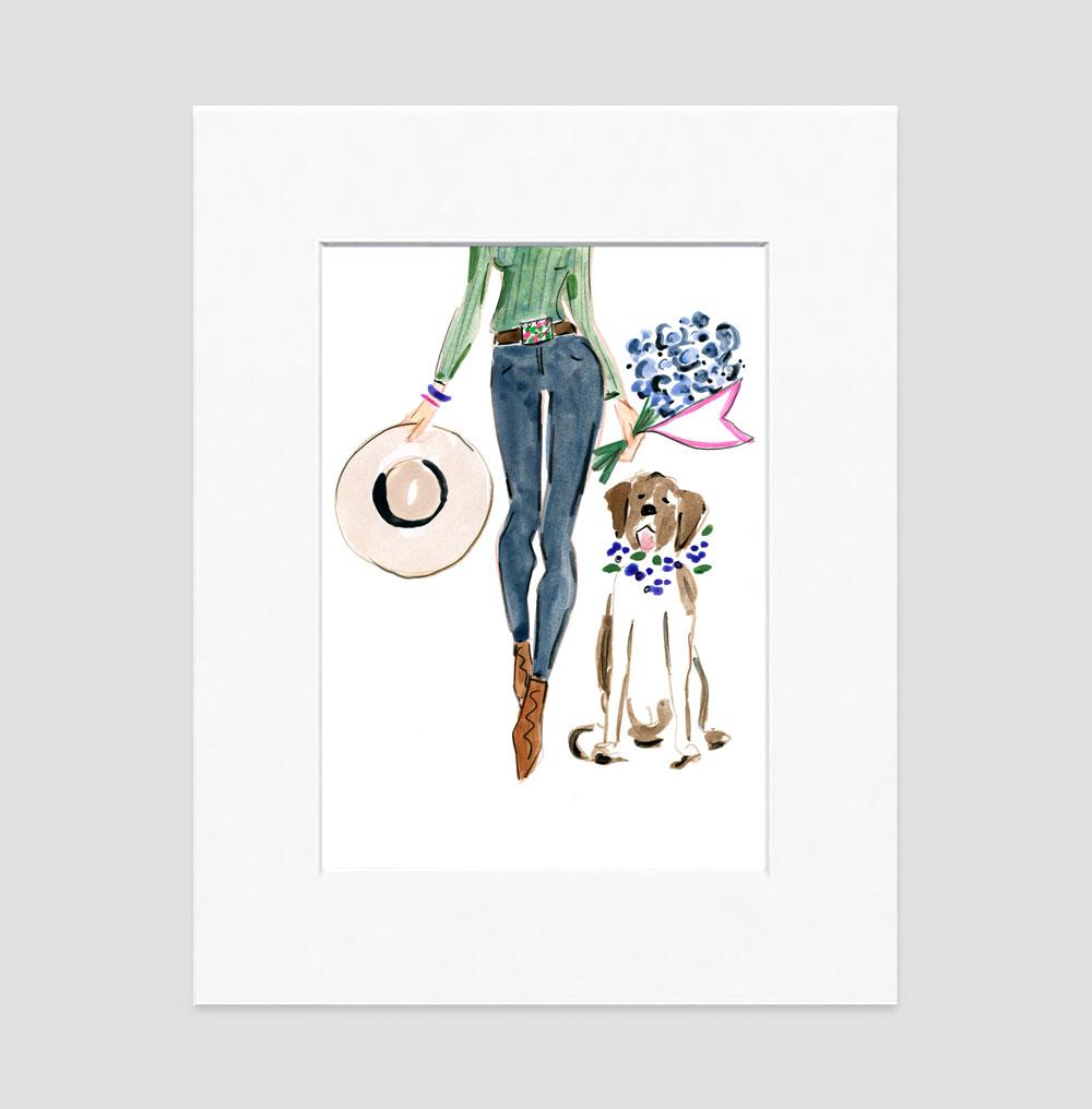 Denim Chic Art Print
