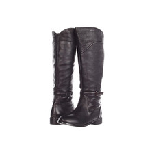 Gabriella Rocha Sami Wide Calf Black Pebble Leather - 6pm.com
