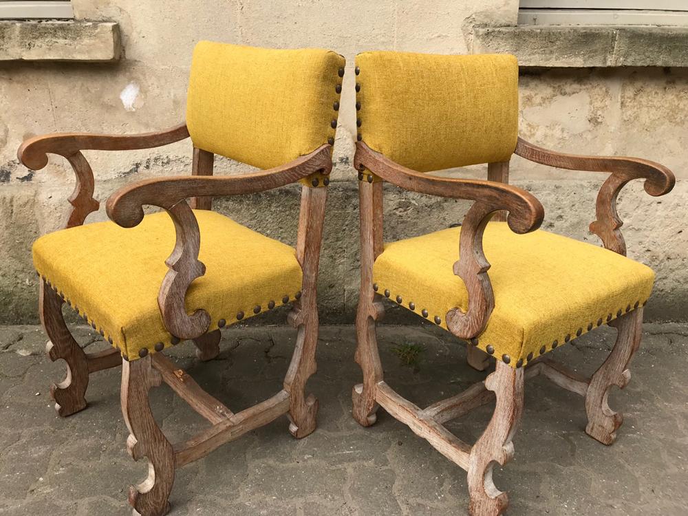 Antique pair of side chairs