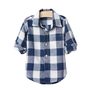 Blue White Bold Checks Baby Shirt
