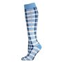 Blue, White and Black Ladder Check Socks