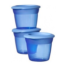 Tommee Tippee - Essentials 3x Food Pots - Blue