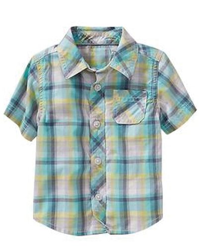 Calm Sea Checked Baby Shirt