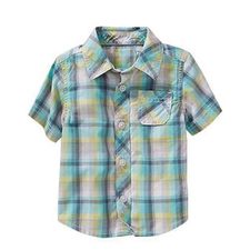 Calm Sea Checked Baby Shirt