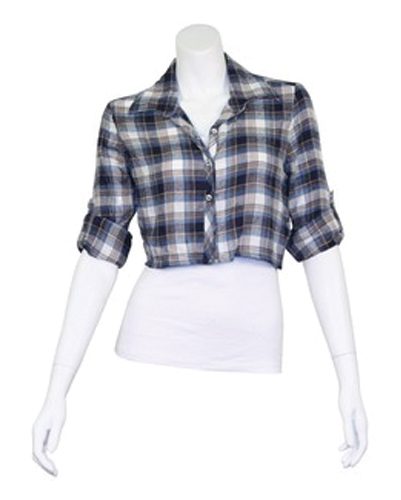 Mute Hued Flannel Crop Tip