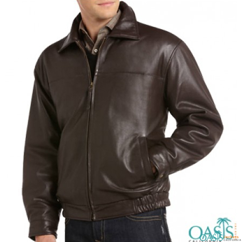 Dark Brown Leather Jacket S...