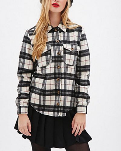 Black and White Flannel Shi...