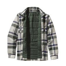 Grey and Blue Flannel Jacket