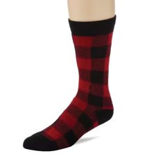 Brazen Red and Black Check Socks
