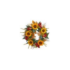 27'' Sunflower Berry Artificial Wreath