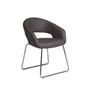 Taupe Dining Chair with Chrome Legs