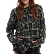 Green Boyfriend Wool Shirt suppliers