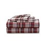 Brick Red Madras Flannel Bed Sheet