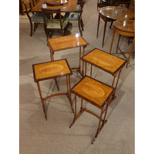 Satinwood nest of tables