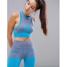 seamless bra with ribbed detail