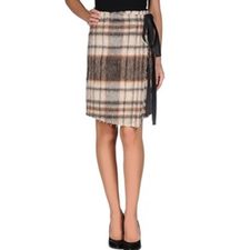 Blanket Wrap Check Flannel Skirt