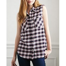 Blue Plaid Tunic Shirt