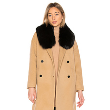 Charlotte Simone Princess Fox Fur Collar Scarf in Black | REVOLVE