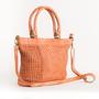 Orange Leather Hand Bag